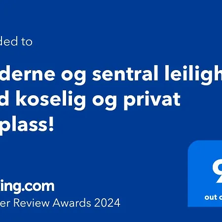 Apartment Moderne Og Sentral Med Koselig Og Privat Uteplass! *